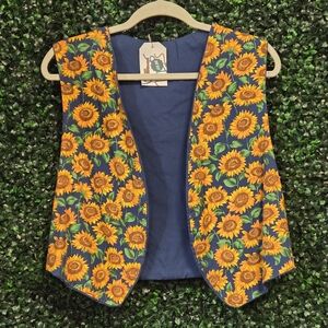 Sunflower Print Women's Vest